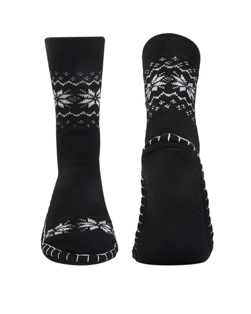 Vihir Men's Slipper Socks With Suede Non Slip Sole -Winter Knitted Home Warm Floor Indoor Stocking House - Image 1